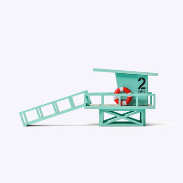 Malibu lifeguard beach tower